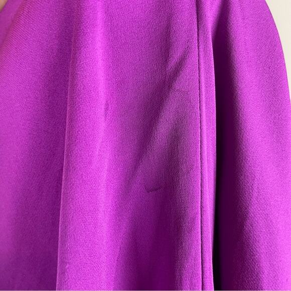 Diane Von Furstenberg Purple Silk Tie Waist Dolman Sleeve Top Blouse 6 - Picture 10 of 10